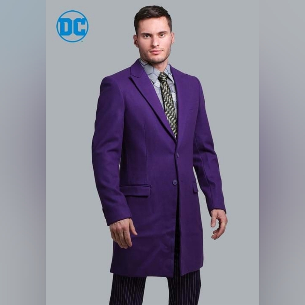 NWT DC Comics Joker The Dark Knight Suit Overcoat for Men- 46- Batman, Cosplay